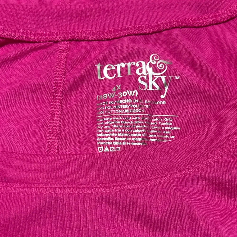 Terra & Sky Pink Ruched Short Sleeve T-Shirt - Picture 4 of 4